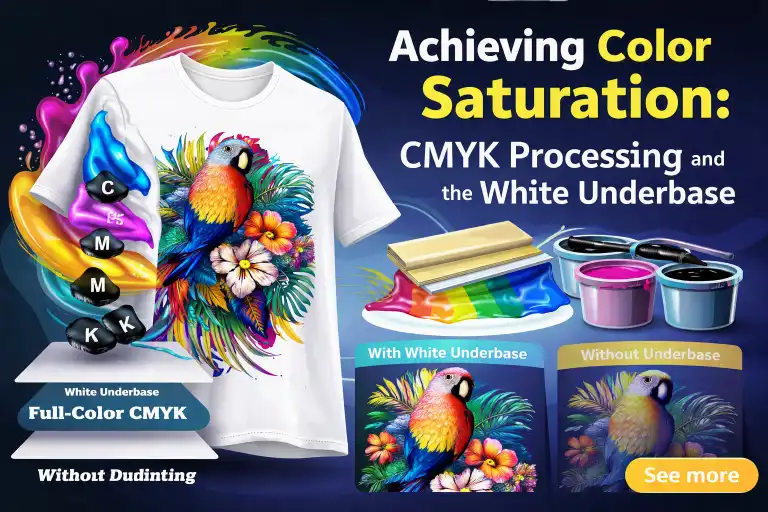 Achieving Color Saturation CMYK Processing and the White Underbase