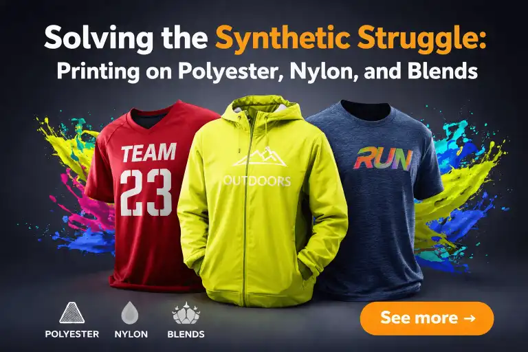 Solving the Synthetic Struggle Printing on Polyester, Nylon, and Blends