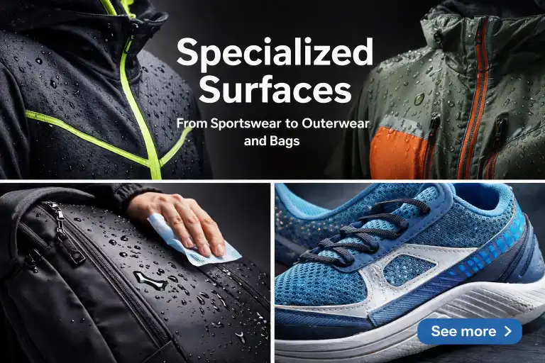 Specialized Surfaces From Sportswear to Outerwear and Bags